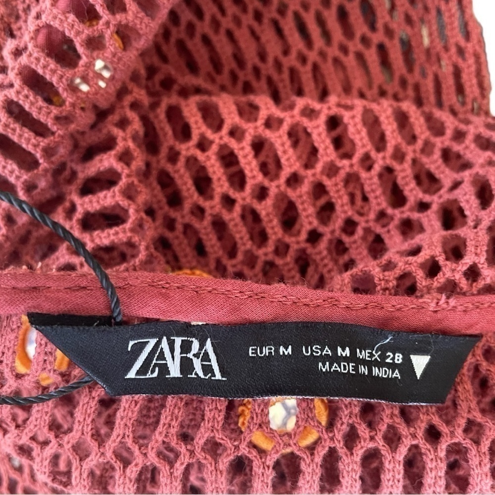 Zara shrug, open weave, little mirrored disks, open front, excellent condition - Picture 5 of 5